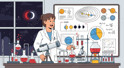 Scientist conducting experiments in a laboratory setting.