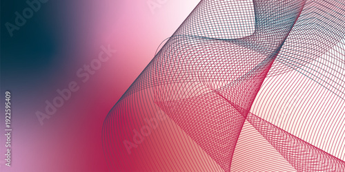 Dark noisy textured background with vibrant red, Pink, DeepPink and DarkSlateGray abstract glowing gradient waves with soft blur effect for modern header poster and banner cover design