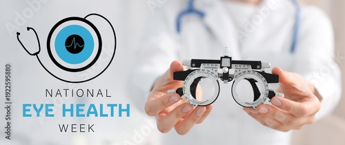 Female ophthalmologist with...