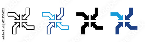 Decision Path icon set multiple style collection