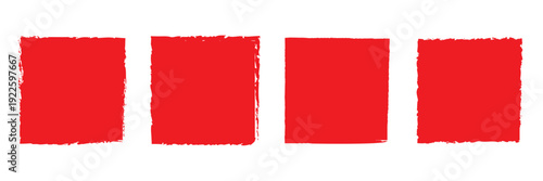 Set of Red Grunge Square Brush Frames. Collection of six rough red square brush stroke frames isolated on white background, ideal for grunge designs, posters, and social media templates. Free Download Set of Red Grunge Square Brush Frames. Collection of six rough red square brush stroke frames isolated on white background, ideal for grunge designs, posters, and social media templates. - GFXLoad