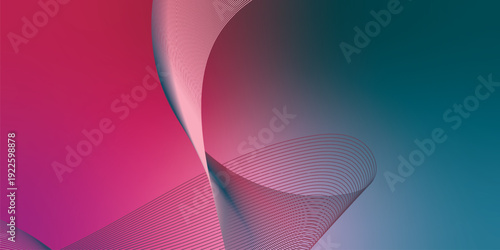 Dark noisy textured background with vibrant red, Pink, DeepPink and DarkSlateGray abstract glowing gradient waves with soft blur effect for modern header poster and banner cover design