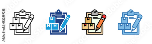 Inventory Check icon set multiple style collection