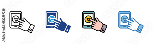 Touch Screen icon set multiple style collection