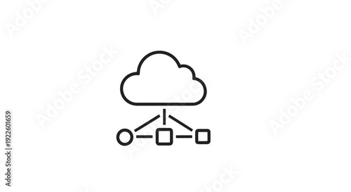 Cloud Management abstract vivid tone vector