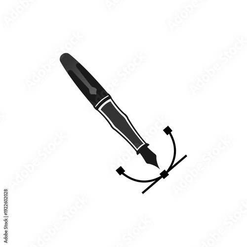 Pencil logo design template with white background, vector illustration.