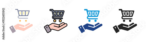 Cashback Offer icon set multiple style collection