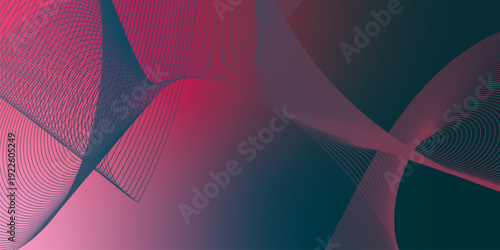 Dark noisy textured background with vibrant red, Pink, DeepPink and DarkSlateGray abstract glowing gradient waves with soft blur effect for modern header poster and banner cover design