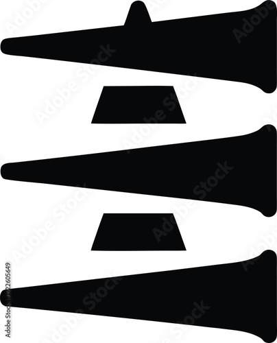 wind curves silhouette vector illustration on transparent background