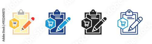 Purchase Order icon set multiple style collection