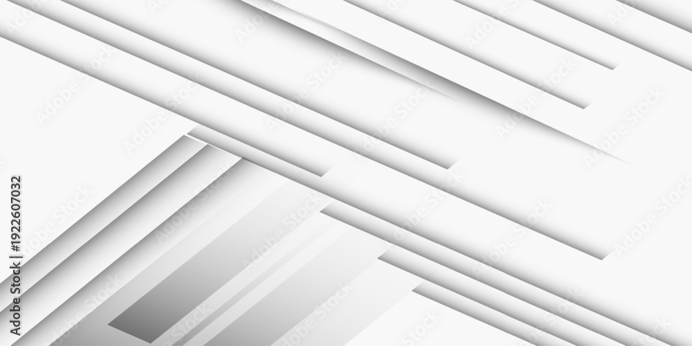 Obraz premium Amazing premium background. Elegant gray white diagonal lines with smooth soft shadow. Light silver grey gradient. Geometric modern stripe design
