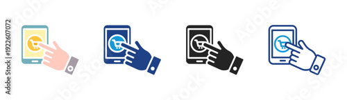 Touch Screen icon set multiple style collection