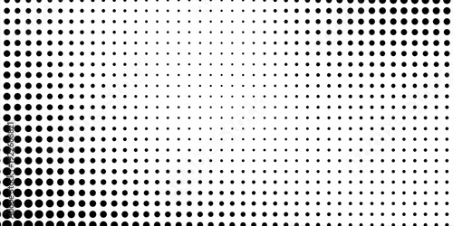 Grunge halftone gradient background. Faded grit noise texture. White and black sand wallpaper. Retro pixelated backdrop. Anime or manga style comic overlay. Vector graphic design textured template