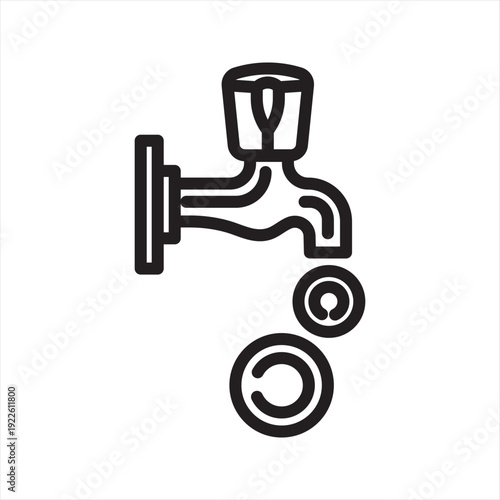 Liquidity pool virtual economy simple line icon