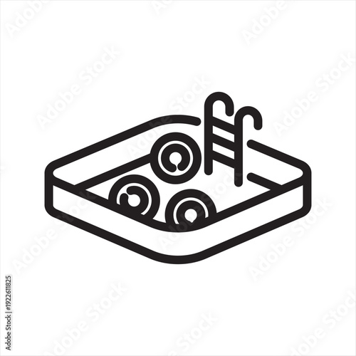 Liquidity pool virtual economy simple line icon