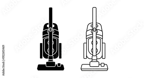 Vintage vacuum cleaner icon design vector illustration art Vector
