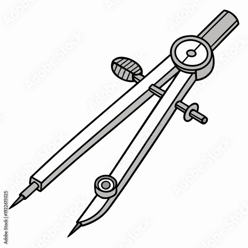 Vintage Drawing Compass for Geometry and Drafting