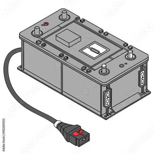 Heavy Duty Industrial Battery Pack with Connector