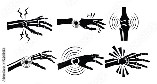Joint pain vector illustration, bones and skeletal system problem