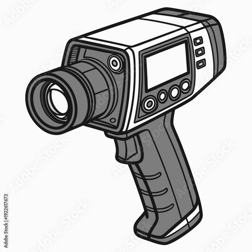 Police Speed Radar Gun Detector Device for Traffic Enforcement Vector