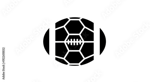 Soccer and American Football Hybrid Icon
