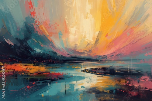 Original abstract oil painting. Great for a background.