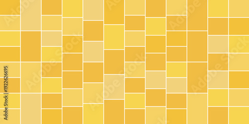 Yellow ceramic brick tile mosaic seamless wall pattern