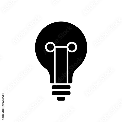 Light bulb  - solid vector icon