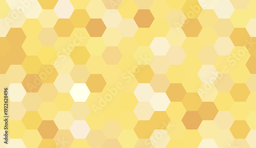 Abstract yellow hexagon tile seamless pattern background