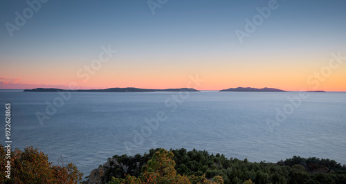 Fotografía Coucher de Soleil sur les îles du Levant , département du Var, France