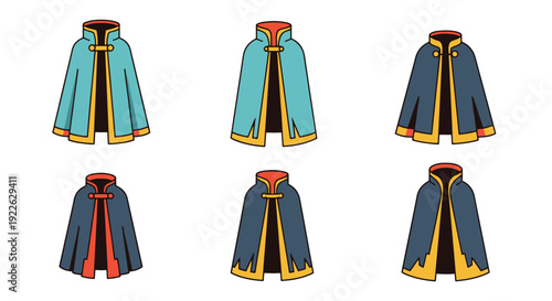 Cloak Line art abstract digital color vector