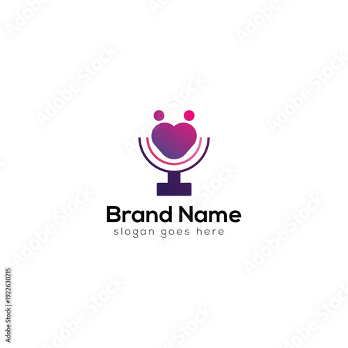 symbol psychology and love human care logo design. psychology logo concept icon great for use brand