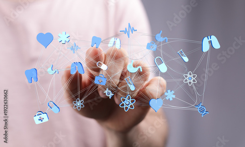 Hand reaching out to connec...