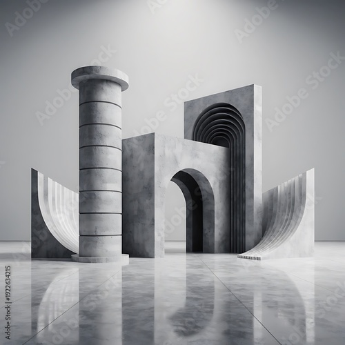 3d render of a modern building