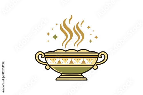 steaming bowl of food: ramadan iftar meal icon