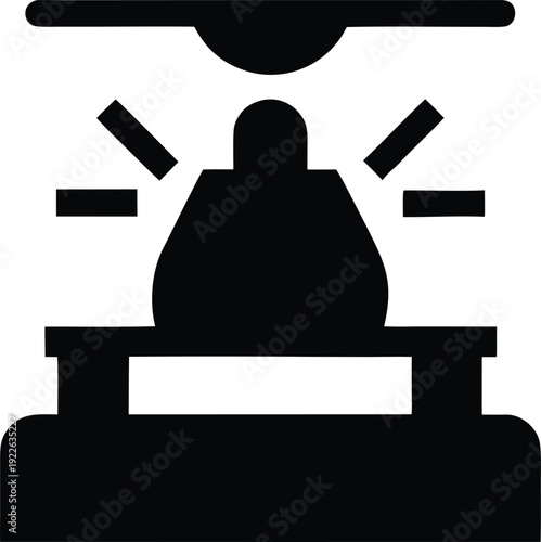 placing stone on windowsill for weight silhouette vector illustration on transparent background
