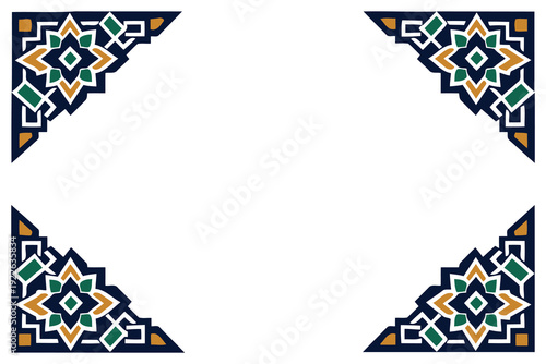 islamic geometric corner ornaments