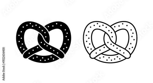 Delicious pretzel illustration with dots and holes, perfect for food design Vector