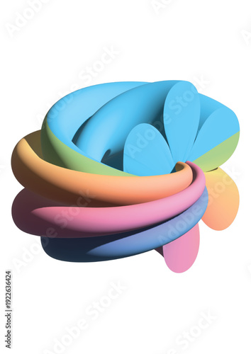 colorful towels on white background