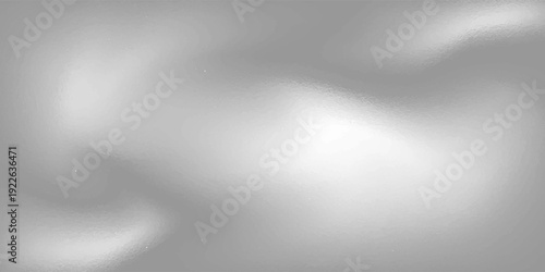Silver foil background with metal mirror texture. Chrome gradient surface with light gloss simple abstract