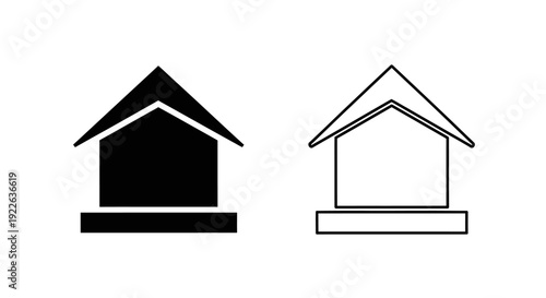 Modern house designs minimalist architecture concepts black and white Vector