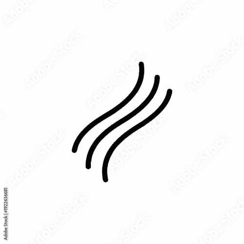 Minimalist Steam Icon Representing Warmth and Vapor.