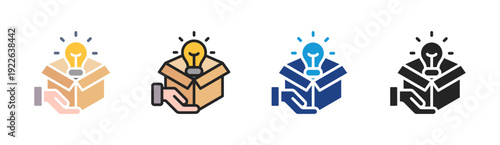 Imagination icon set multiple style collection