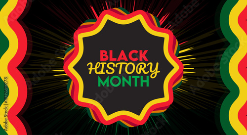 Black History Month. African - American story, patriotic celebration template design for celebration