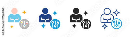 Skill Control icon set multiple style collection