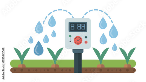 Digital Soil Moisture Sensor Device Illustration.