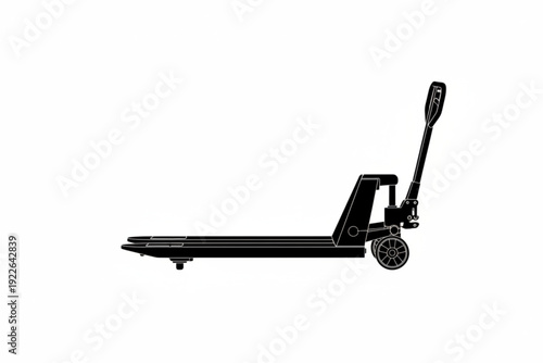Pallet Jack Silhouette: A sleek, minimalistic silhouette of a pallet jack. A symbol of industry and logistics.