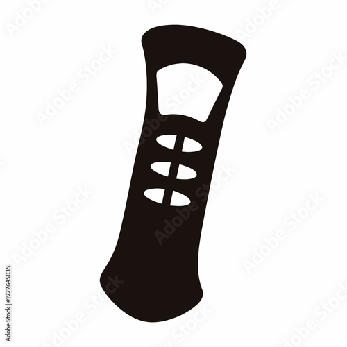 Abstract black and white graphic of a stylish modern shoe outline