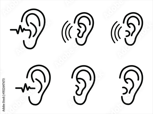 Ear, hearing icon.