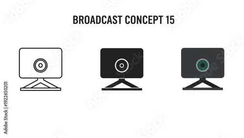 video camera icon set